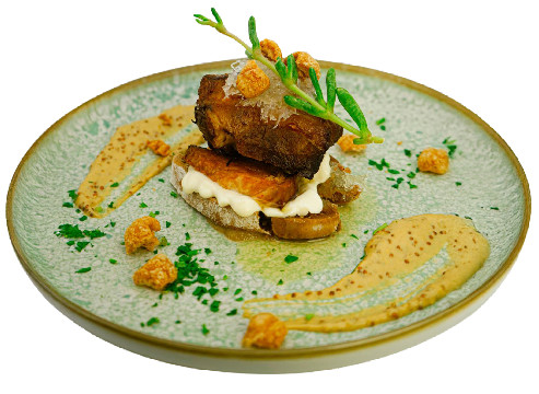 Barriga de Porco com Gila e Chalota