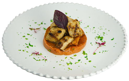 Lagartos com Puré de Maçã