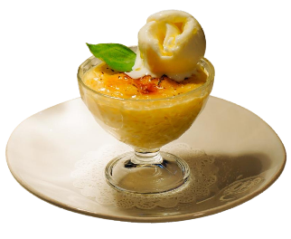 Arroz Doce e Crosta de Açúcar Queimado